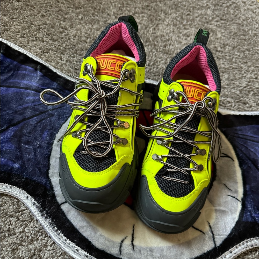Gucci Trek Sneakers Neon Yellow